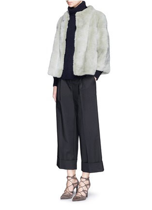 Figure View - Click To Enlarge - YVES SALOMON - Stand collar mink fur jacket