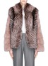 Main View - Click To Enlarge - YVES SALOMON - Mink sleeve fox fur jacket