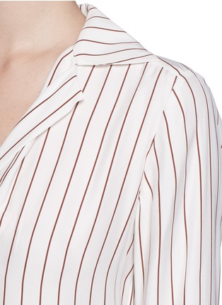 Detail View - Click To Enlarge - FRAME - 'Le High Low Popover' stripe tunic shirt