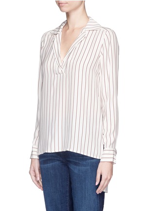 Front View - Click To Enlarge - FRAME - 'Le High Low Popover' stripe tunic shirt