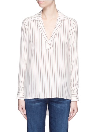 Main View - Click To Enlarge - FRAME - 'Le High Low Popover' stripe tunic shirt