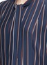 Detail View - Click To Enlarge - FRAME - 'Le Shirt Tie' stripe silk dress