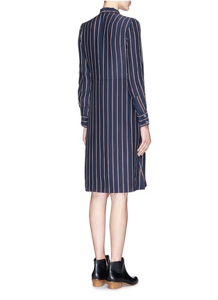 Back View - Click To Enlarge - FRAME - 'Le Shirt Tie' stripe silk dress