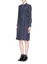 Figure View - Click To Enlarge - FRAME - 'Le Shirt Tie' stripe silk dress