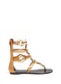Main View - Click To Enlarge - 73426 - 'Rock' metal ringlet mirror leather sandals