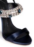 Detail View - Click To Enlarge - 73426 - 'Coline' rhinestone band satin sandals