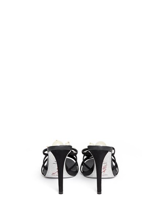 Back View - Click To Enlarge - RENÉ CAOVILLA - 'Wendy' faux pearl leather mule sandals