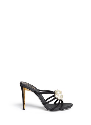 Main View - Click To Enlarge - RENÉ CAOVILLA - 'Wendy' faux pearl leather mule sandals