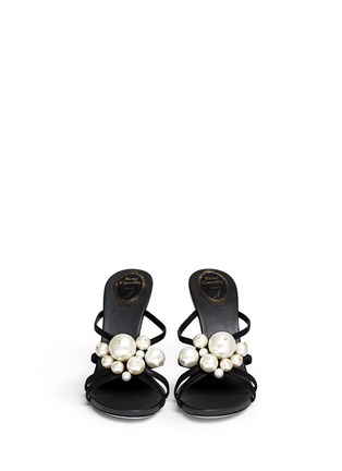 Figure View - Click To Enlarge - RENÉ CAOVILLA - 'Wendy' faux pearl leather mule sandals