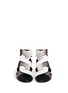 Figure View - Click To Enlarge - PIERRE HARDY - Twist strap metallic leather sandals