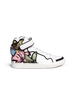 Main View - Click To Enlarge - PIERRE HARDY - Lily print patch leather sneakers
