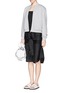 Figure View - Click To Enlarge - T BY ALEXANDER WANG - Fleece lined bonded jersey bomber jacket