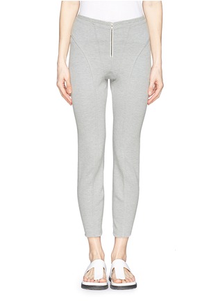 Main View - Click To Enlarge - T BY ALEXANDER WANG - Zip stretch piqué long johns