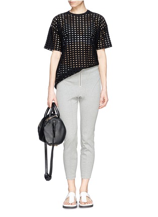 Figure View - Click To Enlarge - T BY ALEXANDER WANG - Zip stretch piqué long johns