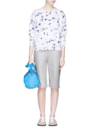 Figure View - Click To Enlarge - T BY ALEXANDER WANG - Coated French terry sweat shorts