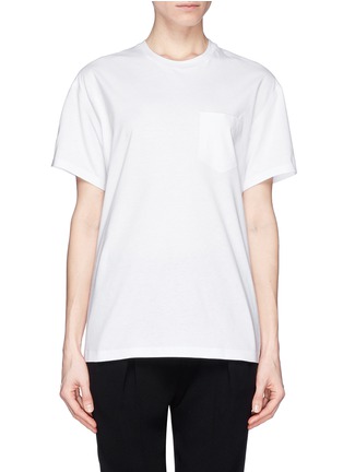 Main View - Click To Enlarge - T BY ALEXANDER WANG - Chest pocket welded cotton T-shirt
