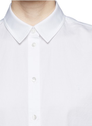 Detail View - Click To Enlarge - T BY ALEXANDER WANG - Sleeveless cotton poplin shirt