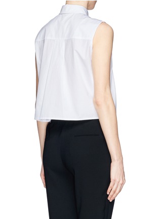 Back View - Click To Enlarge - T BY ALEXANDER WANG - Sleeveless cotton poplin shirt