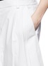 Detail View - Click To Enlarge - T BY ALEXANDER WANG - Leather wide leg Bermuda shorts