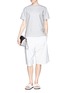 Figure View - Click To Enlarge - T BY ALEXANDER WANG - Leather wide leg Bermuda shorts