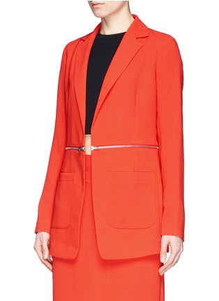 Front View - Click To Enlarge - T BY ALEXANDER WANG - Zip waist crepe blazer