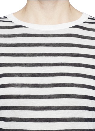 Detail View - Click To Enlarge - T BY ALEXANDER WANG - Stripe linen blend jersey T-shirt
