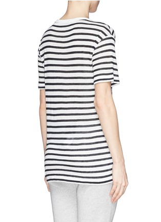 Back View - Click To Enlarge - T BY ALEXANDER WANG - Stripe linen blend jersey T-shirt