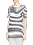 Front View - Click To Enlarge - T BY ALEXANDER WANG - Stripe linen blend jersey T-shirt