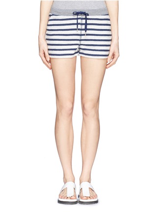 Main View - Click To Enlarge - T BY ALEXANDER WANG - Stripe cotton terry shorts