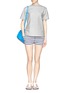 Figure View - Click To Enlarge - T BY ALEXANDER WANG - Stripe cotton terry shorts
