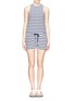Main View - Click To Enlarge - T BY ALEXANDER WANG - Stripe cotton French terry romper