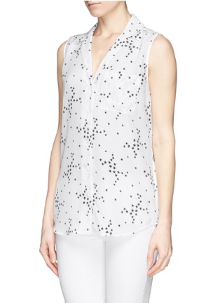 Front View - Click To Enlarge - EQUIPMENT - 'Sleeveless Keira' star print silk shirt
