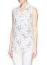 Front View - Click To Enlarge - EQUIPMENT - 'Sleeveless Keira' star print silk shirt