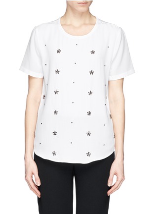 Main View - Click To Enlarge - EQUIPMENT - 'Riley' embellished silk T-shirt