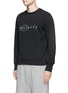 Front View - Click To Enlarge - ACNE STUDIOS - 'Casey' slogan print cotton sweater