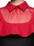 Detail View - Click To Enlarge - VALENTINO GARAVANI - Ruffle organza bib collar dress