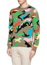 Front View - Click To Enlarge - VALENTINO GARAVANI - Camouflage cashmere sweater