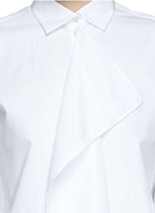 Detail View - Click To Enlarge - VALENTINO GARAVANI - Ruffle placket cotton poplin shirt