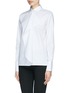 Front View - Click To Enlarge - VALENTINO GARAVANI - Ruffle placket cotton poplin shirt