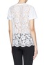 Back View - Click To Enlarge - VALENTINO GARAVANI - Corded lace back jersey T-shirt