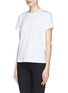 Front View - Click To Enlarge - VALENTINO GARAVANI - Corded lace back jersey T-shirt
