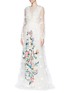 Figure View - Click To Enlarge - VALENTINO GARAVANI - Flower embellished tulle gown