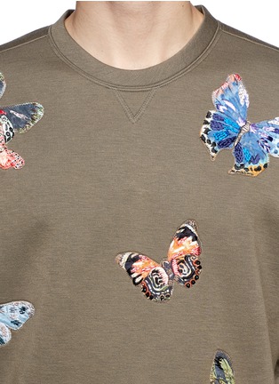 Detail View - Click To Enlarge - VALENTINO GARAVANI - Butterfly embroidered sweatshirt