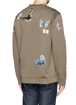Back View - Click To Enlarge - VALENTINO GARAVANI - Butterfly embroidered sweatshirt