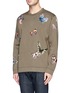 Front View - Click To Enlarge - VALENTINO GARAVANI - Butterfly embroidered sweatshirt