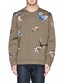 Main View - Click To Enlarge - VALENTINO GARAVANI - Butterfly embroidered sweatshirt