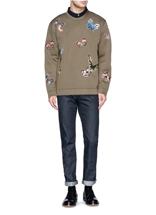 Figure View - Click To Enlarge - VALENTINO GARAVANI - Butterfly embroidered sweatshirt