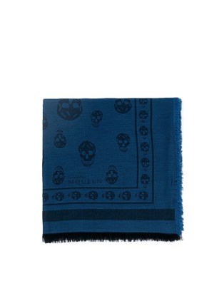 Main View - Click To Enlarge - ALEXANDER MCQUEEN - Classic skull reversible cotton-blend scarf