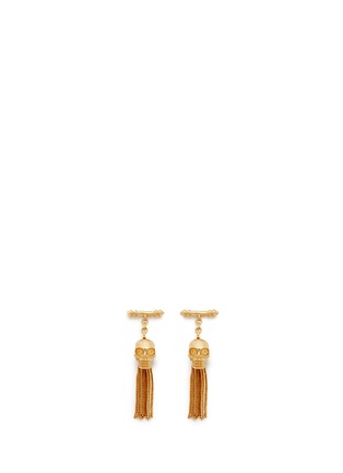 Main View - Click To Enlarge - ALEXANDER MCQUEEN - Skull tassel cufflinks