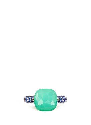 Main View - Click To Enlarge - POMELLATO - 'Capri' Chrysoprase and sapphire rose gold ring